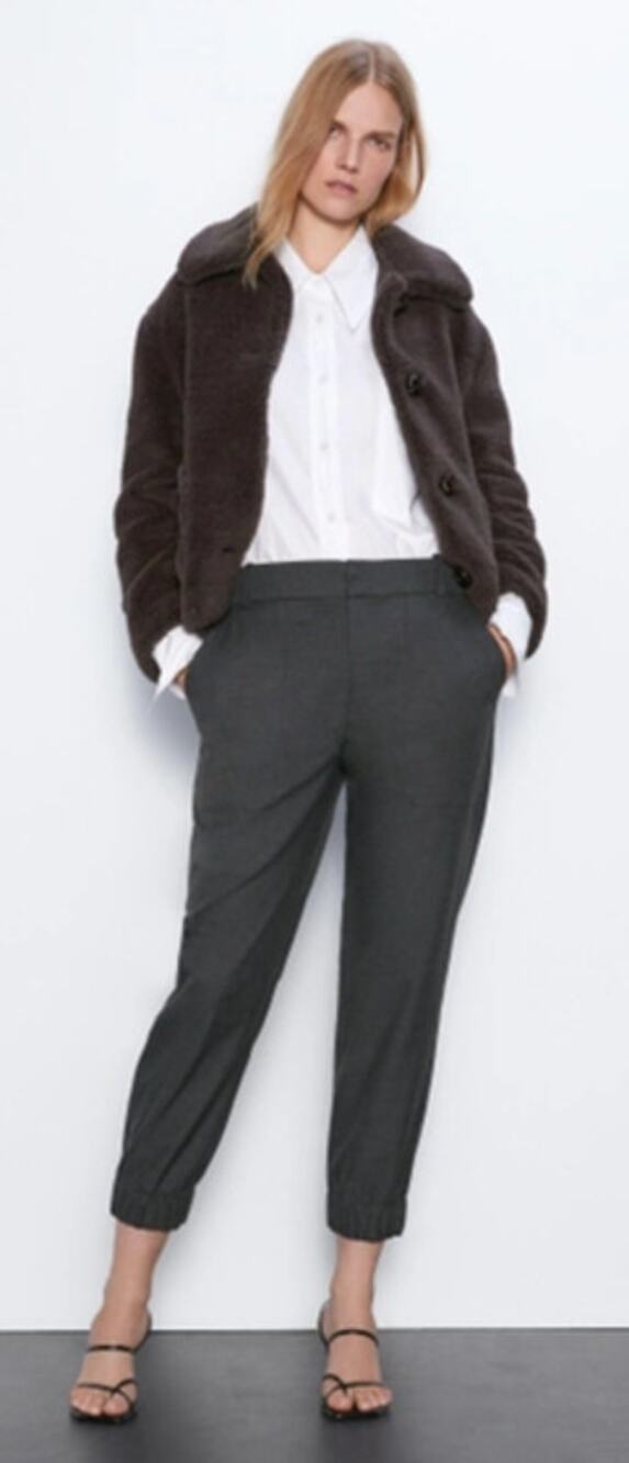 Zara Grey Jogger Style Pants Trousers 6